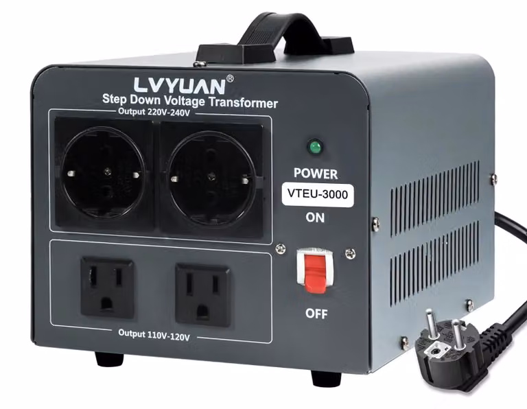 Convertitore di tensione - 3000 W - 220-110 V - 4 uscite - Compatto e portatile
