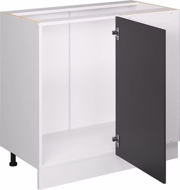Mobile ad angolo cucina R-Line Antracite rustico/Bianco 86 cm, PL Antracite Vicco