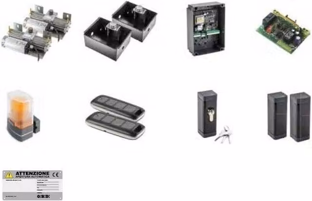 Kit di automazione per cancelli a battente Gibidi Floor880 K880/BFSLT 230V colore nero