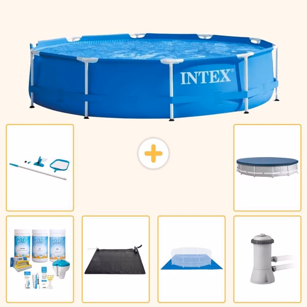 Piscina autoportante rettangolare - 366x76 cm - 7 pezzi - Modello S20427
