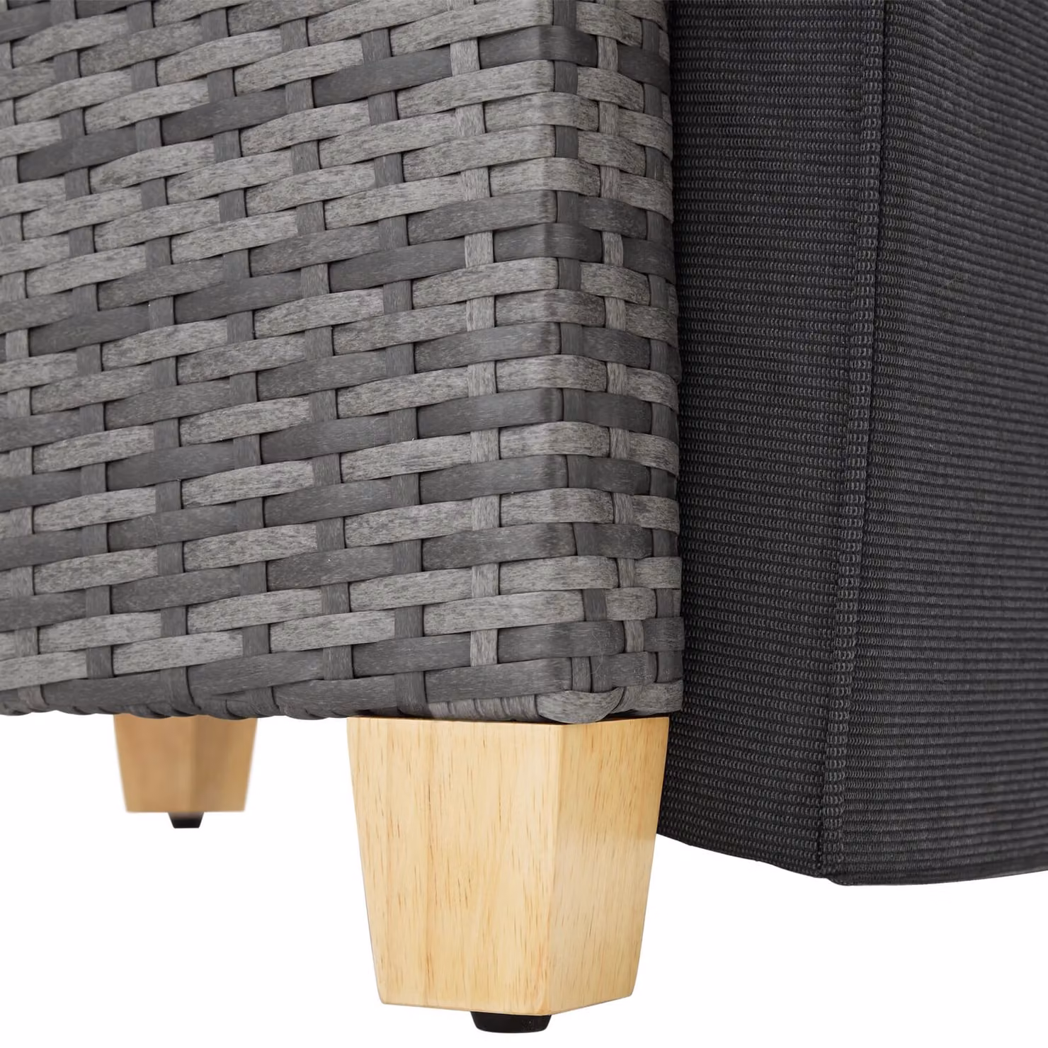Set di 2 poltrone in rattan grigio TecTake con struttura in metallo e schienale regolabile per giardino, balcone o terrazzo – 1