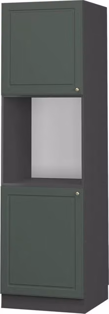 Mobile per forno da incasso Fame-Line Verde-oro rustico/Antracite 60 cm aperto Vicco
