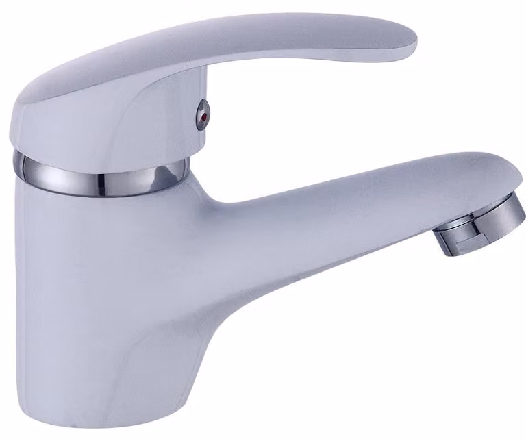 Miscelatore monocomando bianco per bagno e cucina