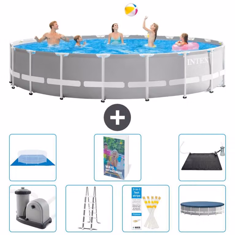 Struttura per piscina a forma di prisma - 610x132 cm - composta da 6 elementi - modello S562