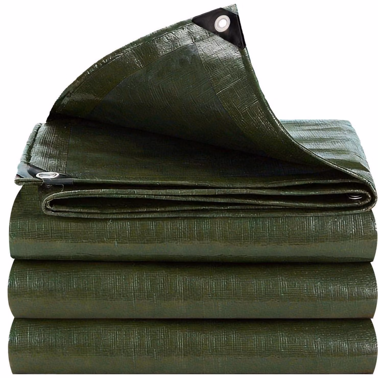 Telo copri carico per camion, verde, con occhielli, 3x5 metri, 160 g/m²