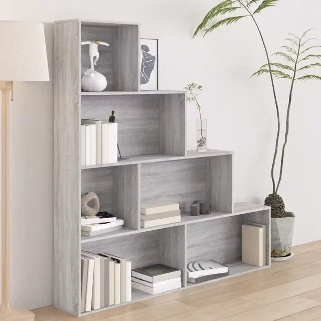 Libreria a scaffali Design Mania Grigio Opaco con pannello posteriore L: 155 cm, P: 24 cm, H: 160 cm