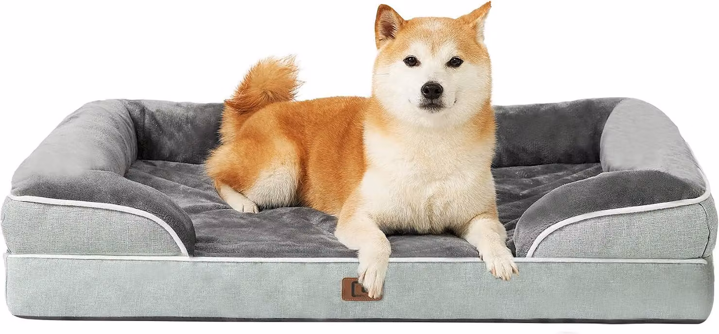 Cuccia per cani EHEYCIGA: cuccia ortopedica per cani di grossa taglia, cuccia in memory foam per cani di taglia media, divano per cani lavabile, impermeabile, antiscivolo