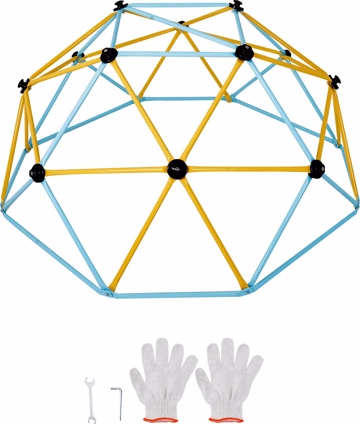 SucceBuy cupola di arrampicata 6FT, struttura di arrampicata geometrica, centro giochi, supporta 600 libbre per bambini da 3 a 9, facile da montare. Ideale per il gioco all'aperto e al chiuso.