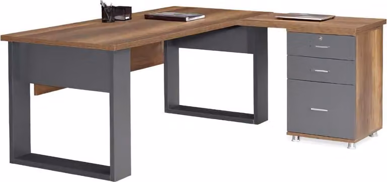 Schreibtisch Arbeitsfläche Kommode Büromöbel Arbeitszimmer Holzmöbel