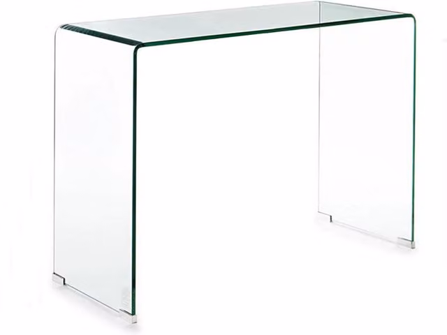 Consolle in vetro curvato cm H70 x L85 x P40