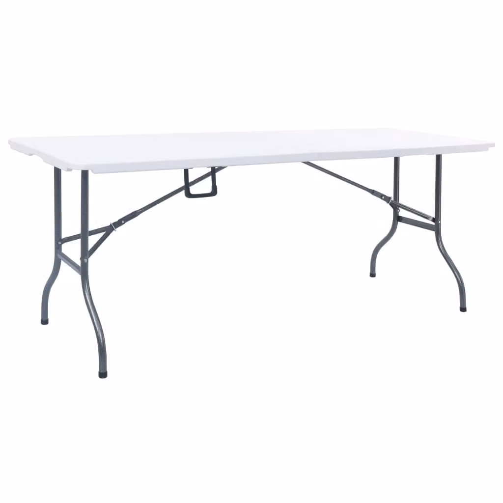 Maison Exclusive - Tavolo da giardino pieghevole, bianco, 180x72x72 cm, in HDPE