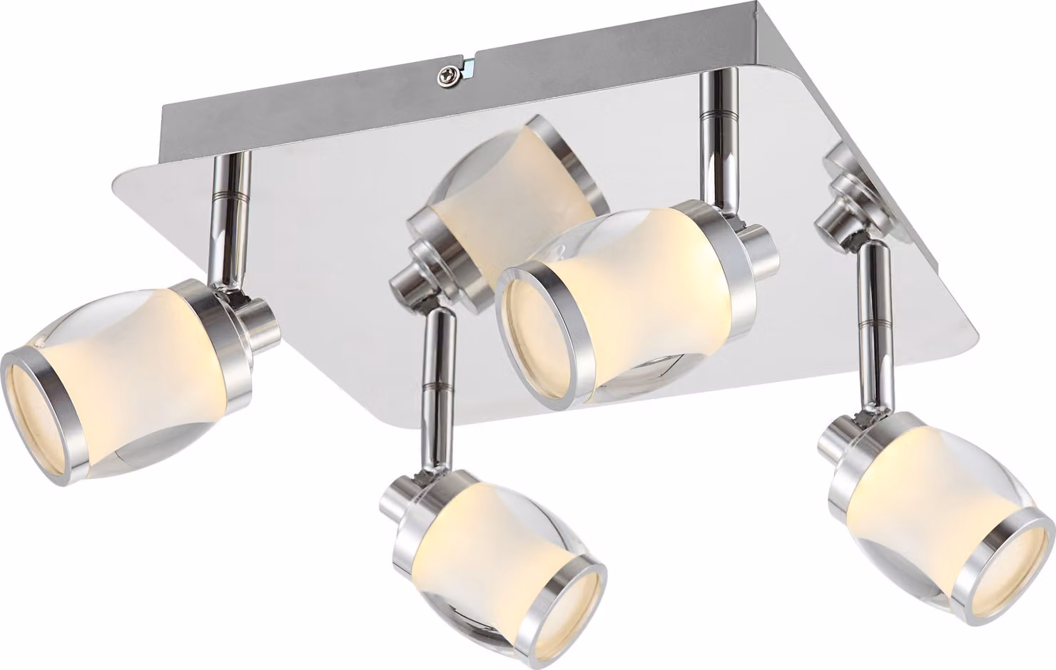 Lampada a sospensione Globo Colorado, finitura cromata, 4 LED; codice prodotto: 56549-4
