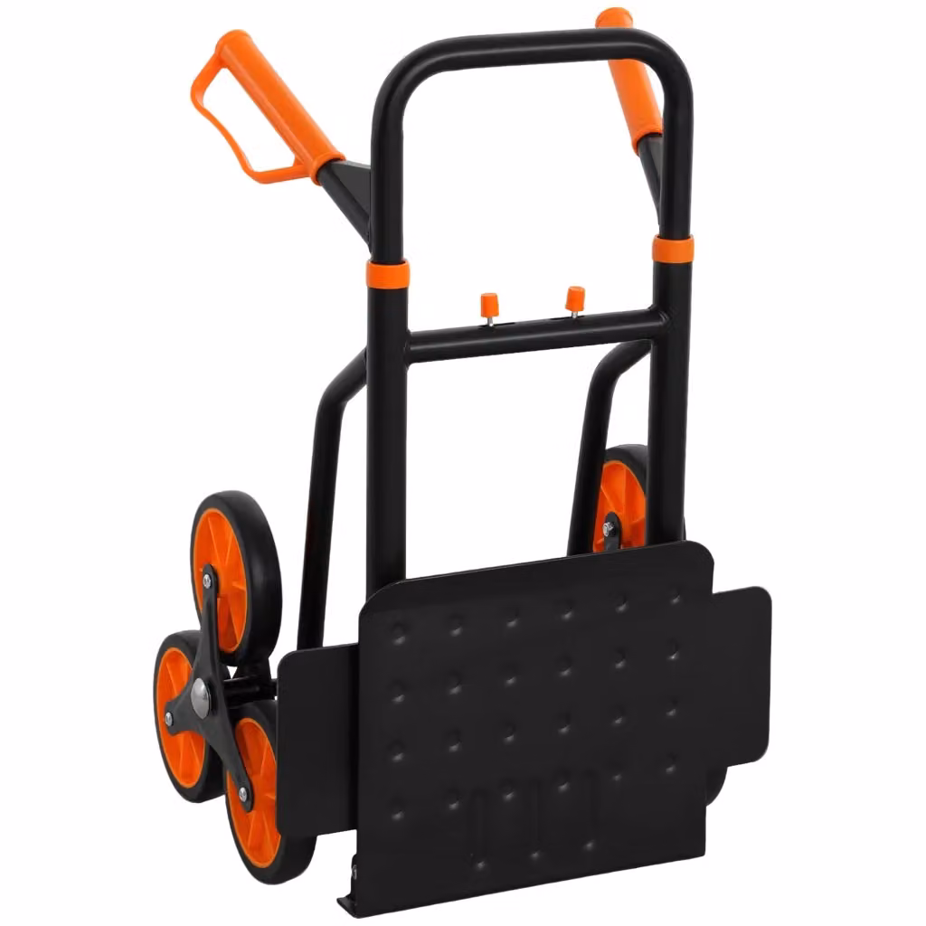 Carrello portapacchi pieghevole XYLO in acciaio arancione e nero con capacità 120kg L/P/H: 106,5 x 67 x 44 cm – 2