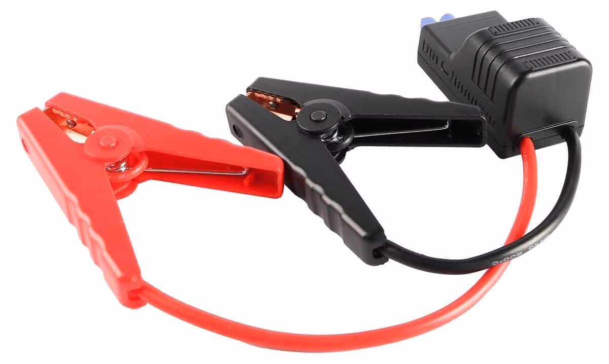 Avviatore portatile intelligente con morsetti e display digitale per batterie da 12V