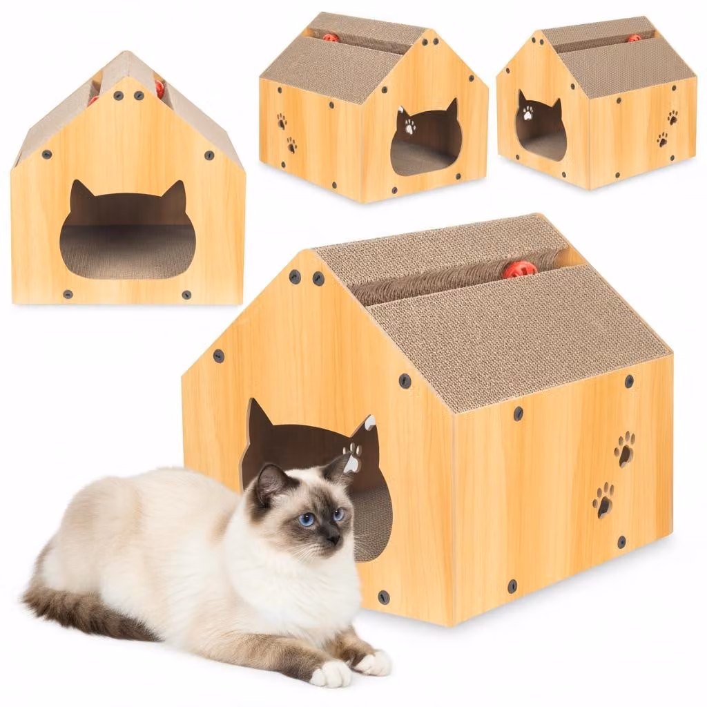 Fusto tiragraffi COIL, grotta per gatti, tiragraffi per gatti, letto per gatti, lettino per gatti, letto ecologico, tiragraffi, MDF, altezza: 34,5 cm