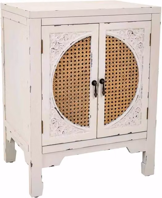 Comodino in legno bianco 50x36x65