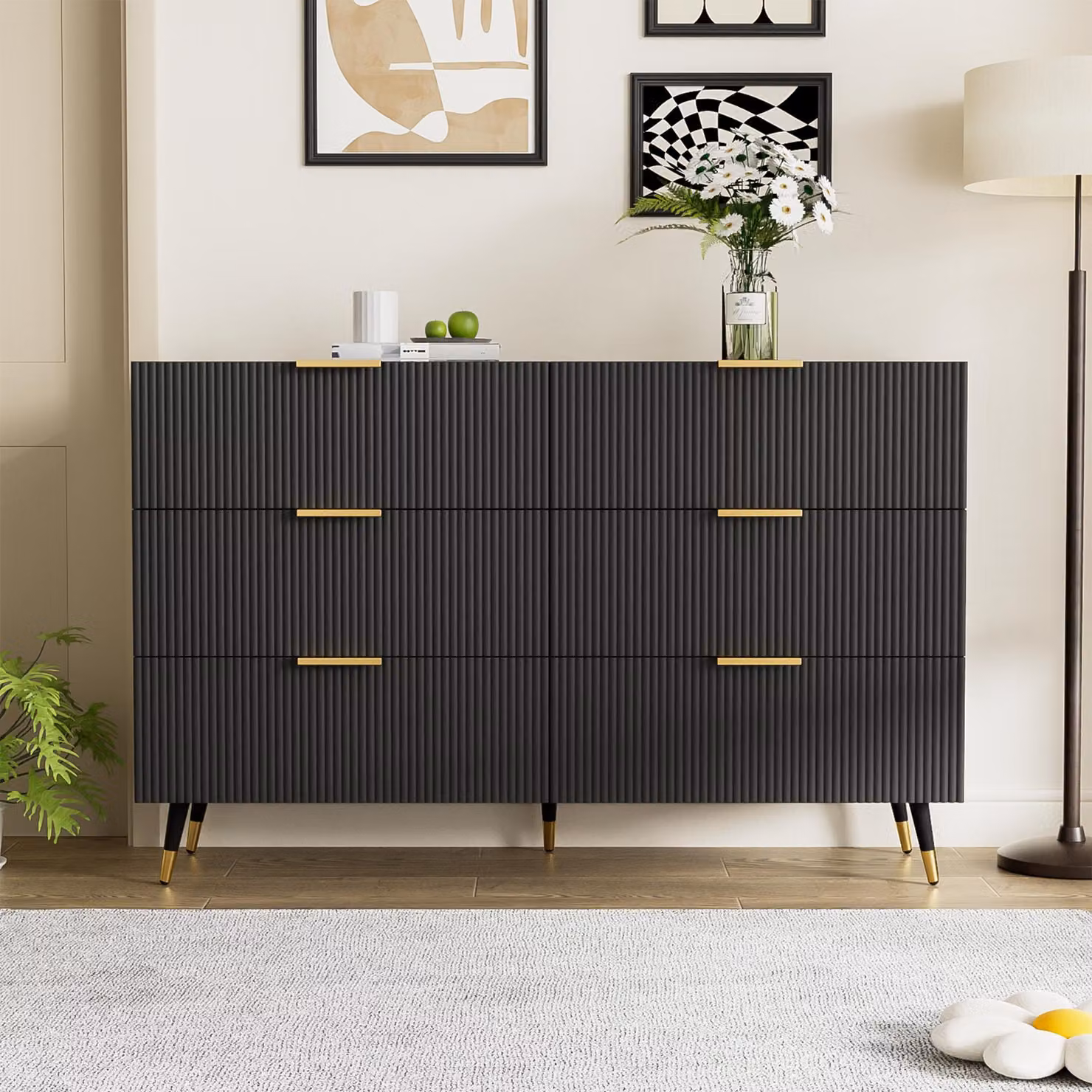 Credenza Fortuna Lai dal design moderno, mobile contenitore con cassetti e ampio spazio di stoccaggio [CODICE ARTICOLO PRECEDENTE: WF325790791BAA]