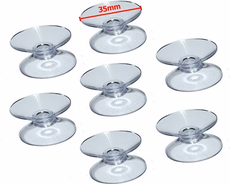 Set di 60 ventose in pvc, double face (35 mm)