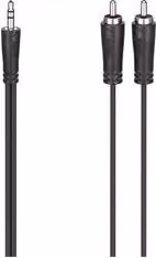Cavo adattatore audio Hama RCA Mini Jack nero, lunghezza 1,5 m
