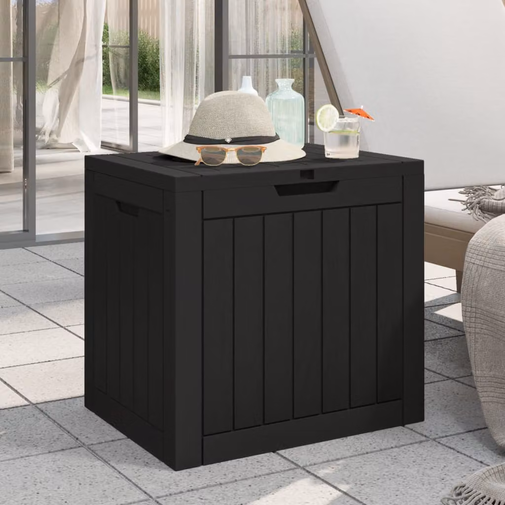 Contenitore da giardino vidaXL in polipropilene nero L: 55,5 cm, P: 43 cm, H: 53 cm