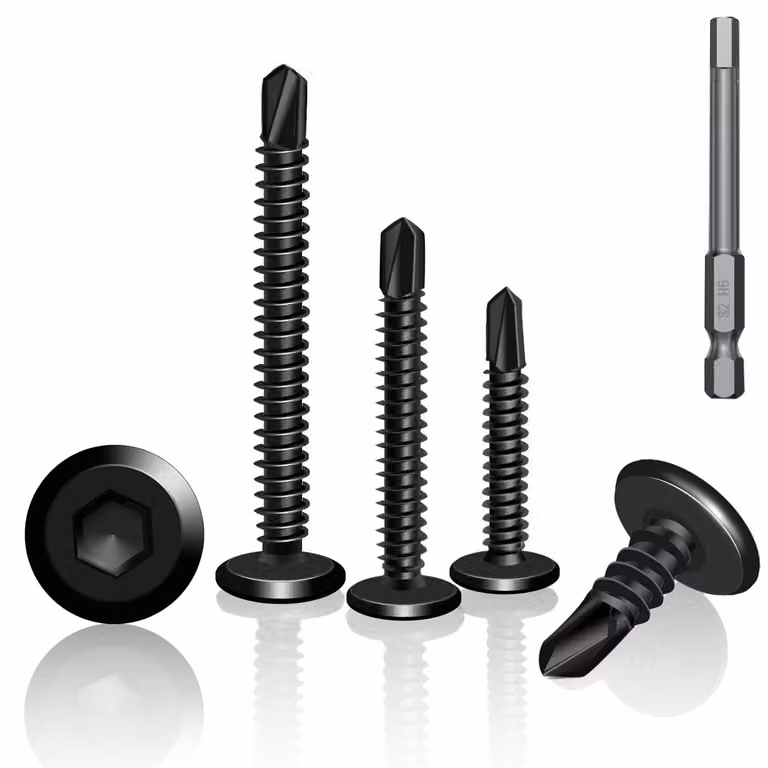 Set di viti autoperforanti 5,5 x 25 mm, 60 pezzi, in acciaio inossidabile 410, per la costruzione di mobili