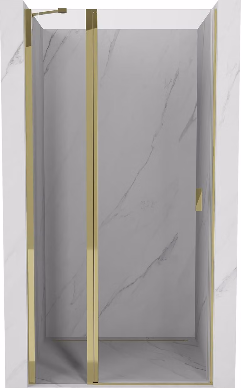 Mexen Mist porta doccia a battente 90 cm, trasparente, dorato - 8A4-090-000-50-00