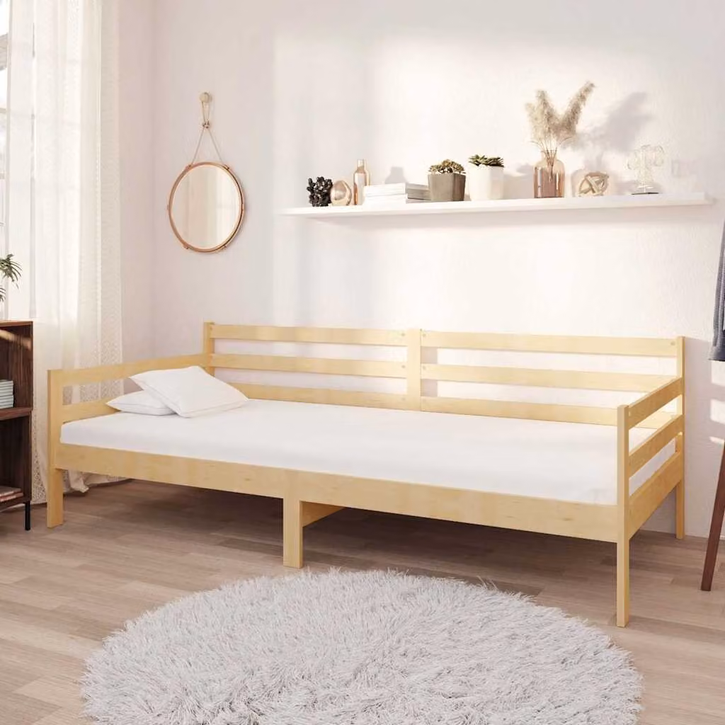 vidaXL Dormeuse in Legno Massello di Pino con Listelli Fissi L/P: 90 x 200 cm