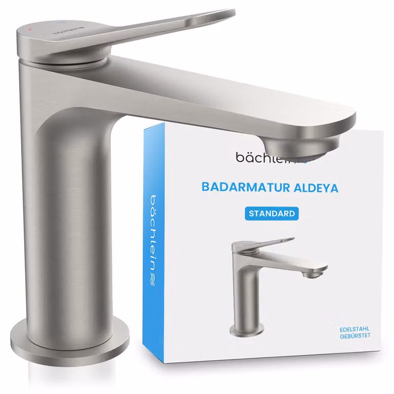 Rubinetto da bagno Aldeya - acciaio inox spazzolato