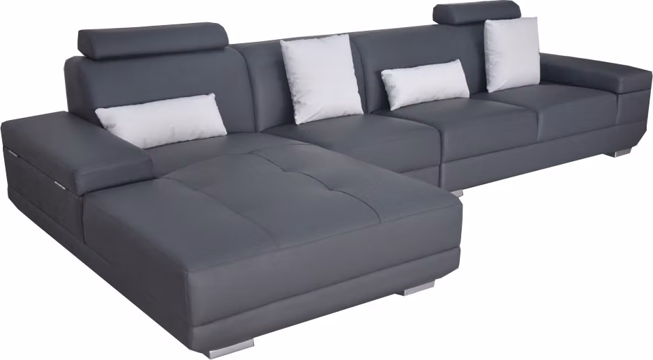Leder Couch mit USB Polster Sitz Garnitur Moderne Design Sofas Wohnlandschaft