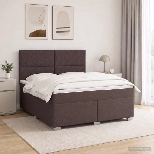 Letto box spring con materasso vidaXL in tessuto con base a sollevamento, illuminazione sottostante e porta USB, L/P: 160 x 200 cm, Multicolore
