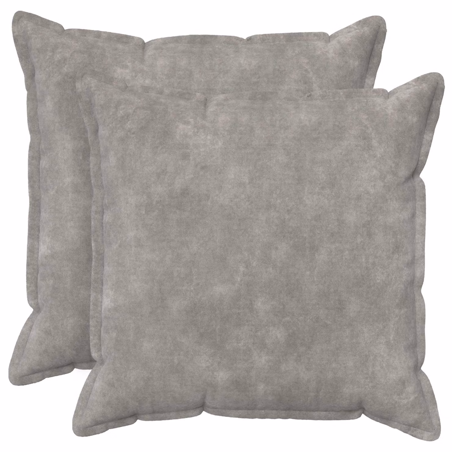 vidaXL Cuscino HOUTEN 2 pz Grigio Chiaro Fleece in microfibra