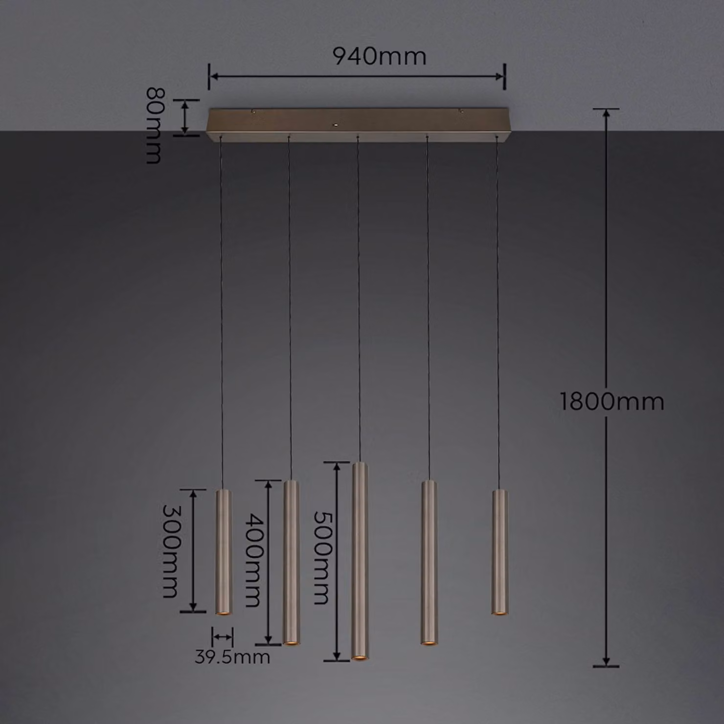Trio Lighting Lampada a sospensione Arimato, Alluminio / Grigio / Zincato, Soggiorno / Sala da pranzo, Metallo, Moderno, Lampada a sospensione