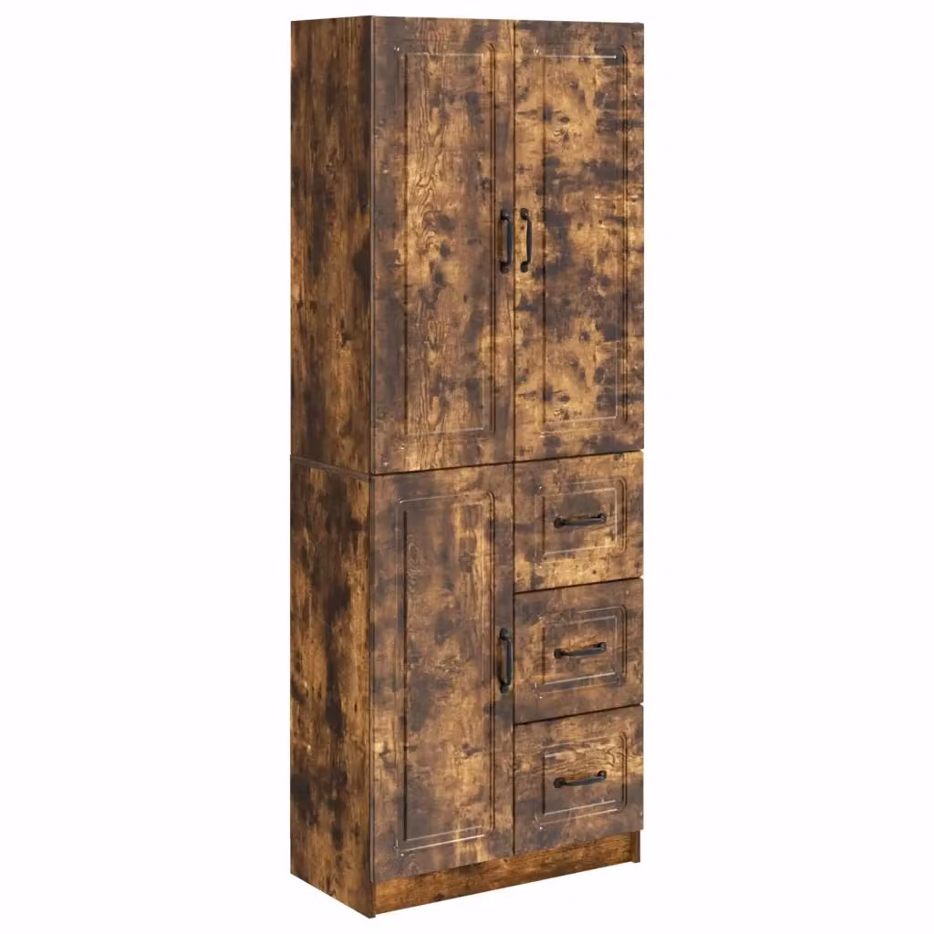 Set di 2 armadi moderni vidaXL in legno e metallo colore marrone Rovere, L: 66 cm, P: 34,5 cm, H: 87 cm – 2
