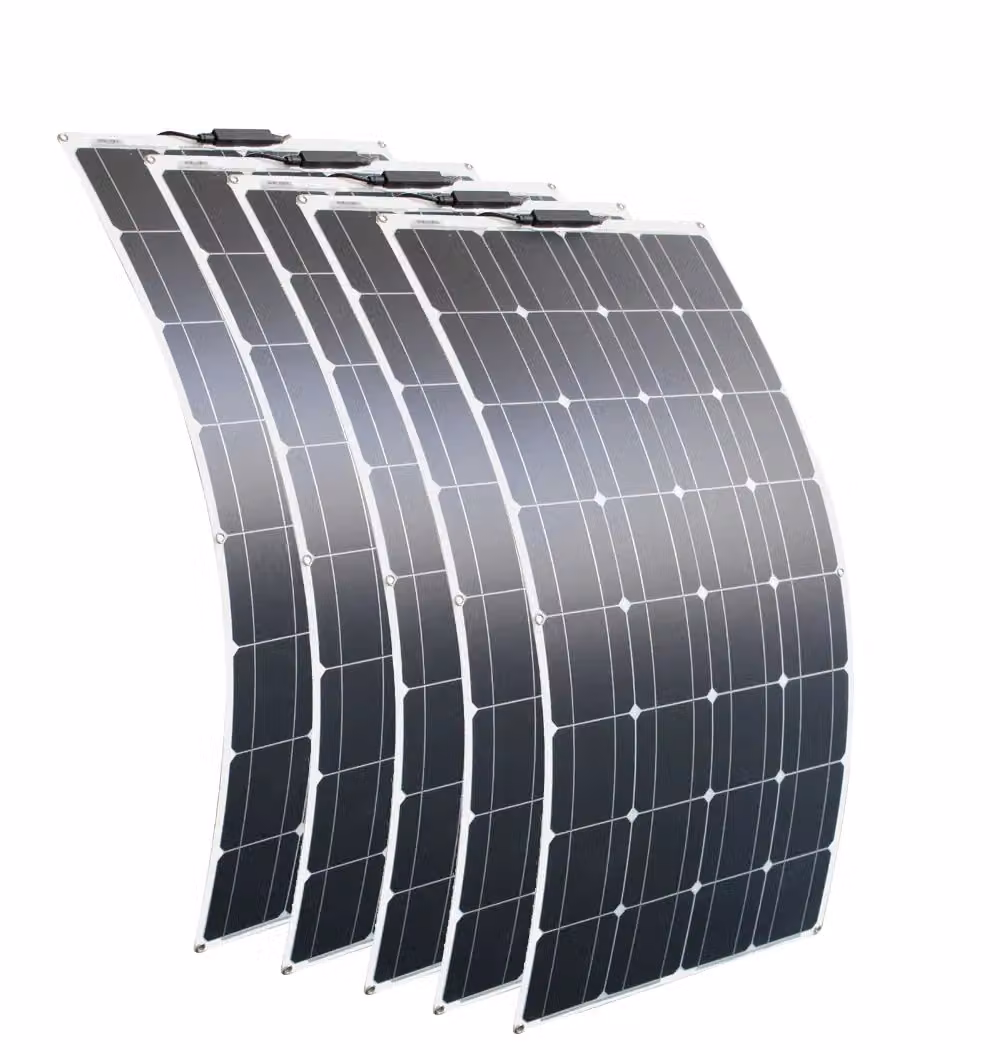 Pannello solare flessibile 100W, alta efficienza 21,8%, PET monocristallino, modulo solare da 500W
