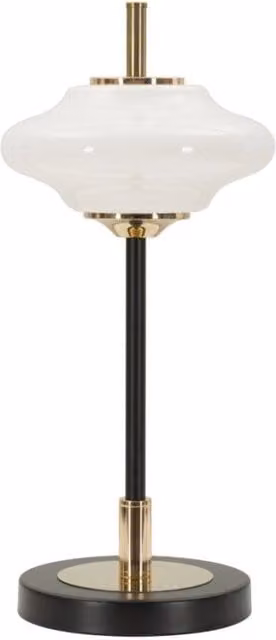 Lampada da tavolo vintage Mauro Ferretti in metallo e vetro, disponibile in oro/ottone, nero o bianco, ø 22 cm x H 46 cm