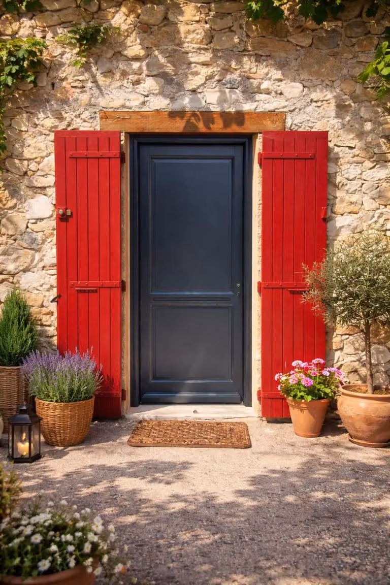 Porta d'ingresso in legno pieno Elina, H.215xL.90 cm, lato pannello P. sinistra, maniglia, cilindro GD MENUISERIES