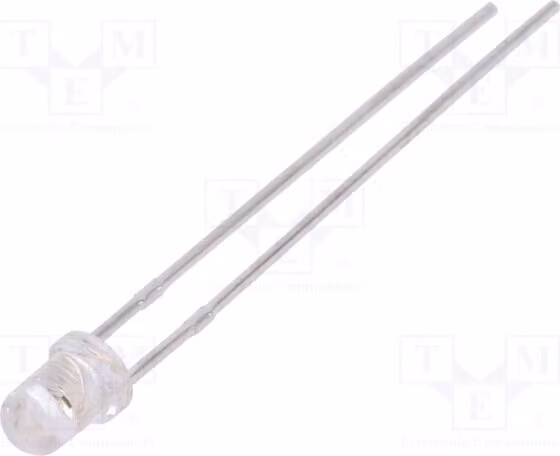 5 LED, 3mm, LL-304VC4B-2BD, diodi LED a montaggio traversa (THT), 3mm, angolo di emissione 30°, colore rosso, 600÷1000 mcd