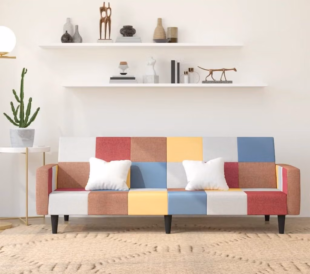 Maison Exclusive - Divano letto a 2 posti in tessuto