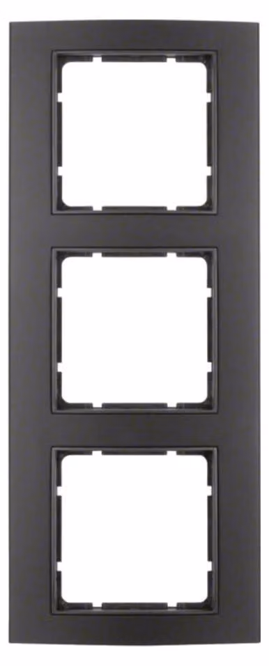 Berker frame sw/anth 3-gang 10133005