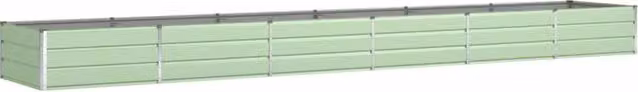 Fioriera di design moderno per esterni 195 x 100 x 45 cm in acciaio zincato verde pastello 02_0059293