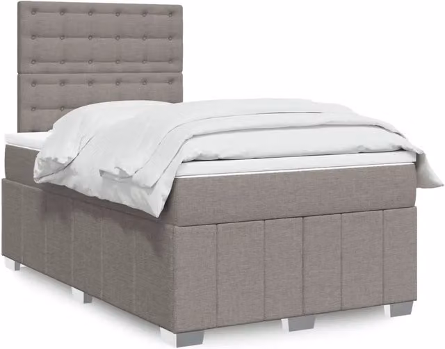 Giroletto a Molle con Materasso Tortora 120x200 cm in Tessuto 3291653