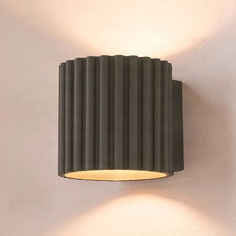 Applique da parete Aura SOLLUX LIGHTING, dimmerabile, Verde, Corridoio, Alluminio, Moderno, Applique