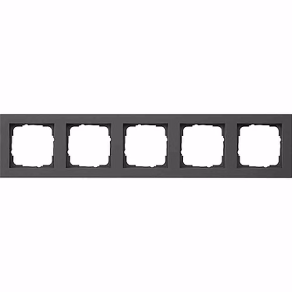 Cornice di copertura Gira, 5 posti, E2, nero opaco, 1 pz.