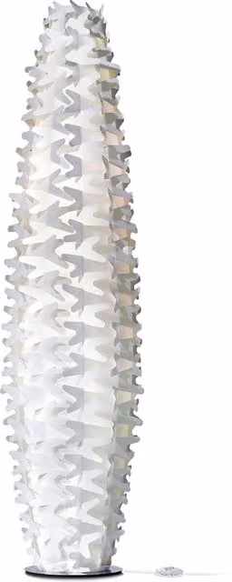 Lampada da terra Slamp Cactus con LED dimmabile in metallo e vetro, disponibile in oro/ottone e bianco o nero