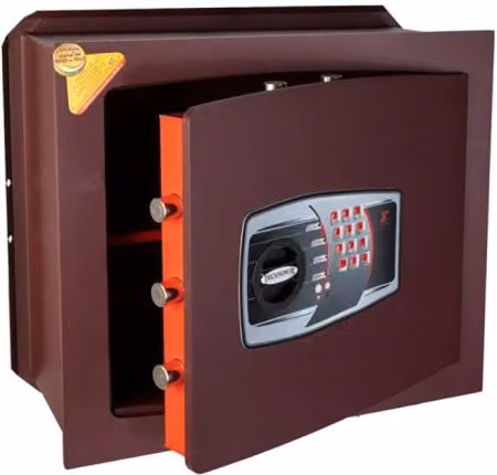 Cassaforte a muro Technomax TM/6 elettronica in acciaio marrone con porta da 10 mm – 1