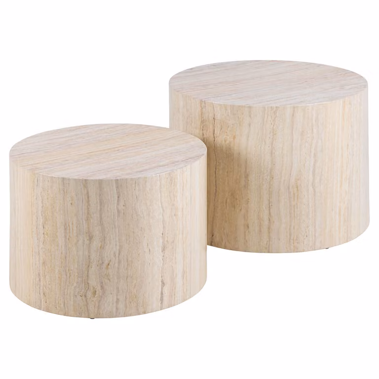 Set da tavolino Dice beige.
