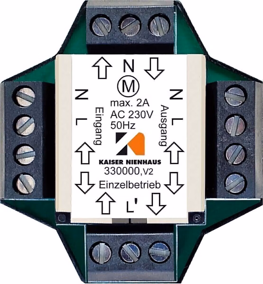 Relè di comando multiplo EB 230V per 2 motori - Relè cieco isolatore 330000
