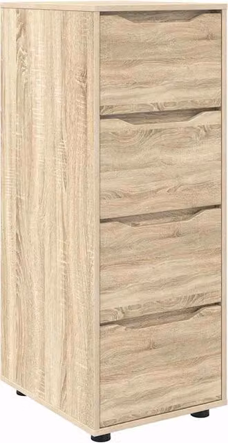 Armadietto portaoggetti minimalista con cassetti 40 x 48 x 105 cm in legno multistrato rovere Sonoma 02_0054653