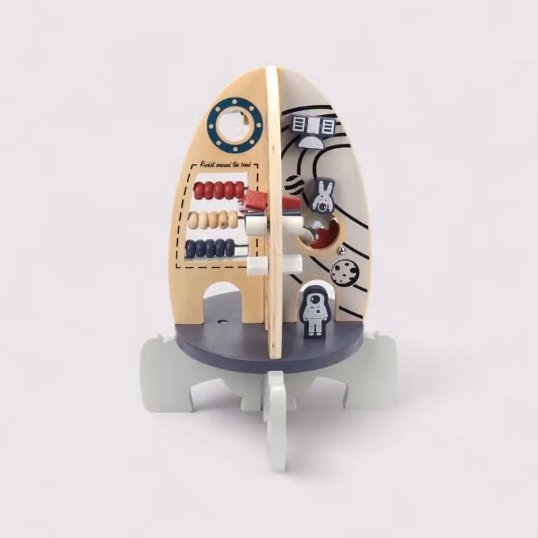 Pimela - Razzo spaziale montessoriano in legno per bambini