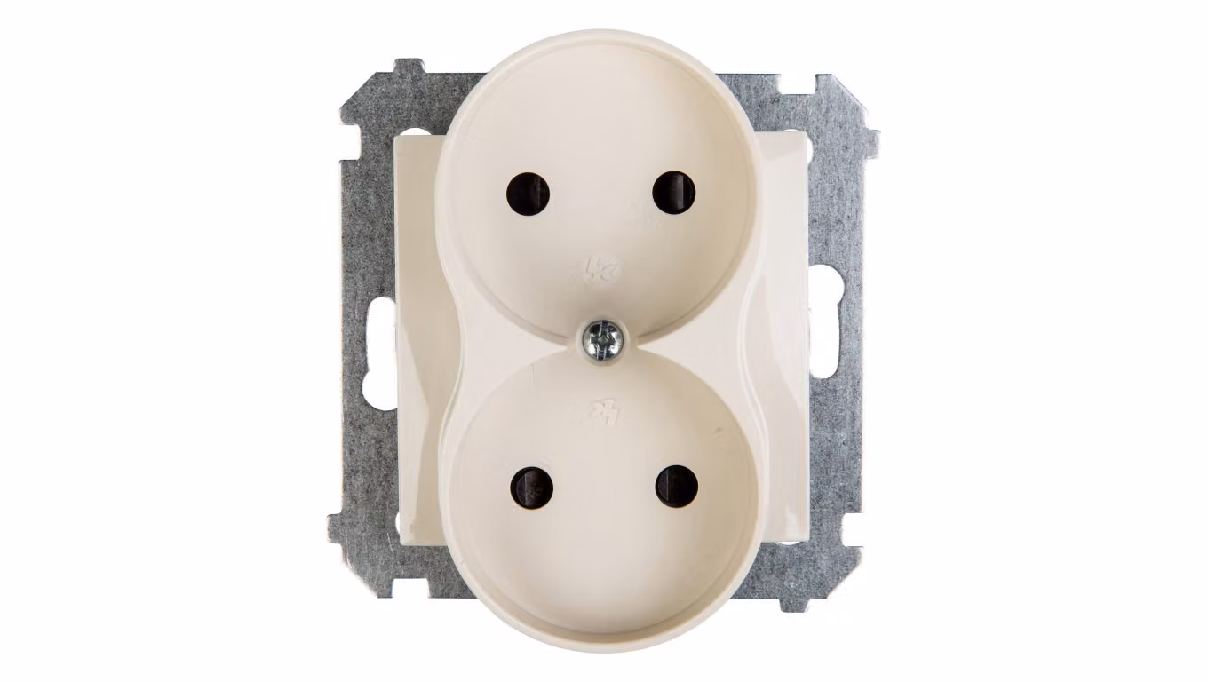 Contatto Simon DG2MZ.01/41, bianco, plastica, IP20, 250 V, 75 mm, 46 mm